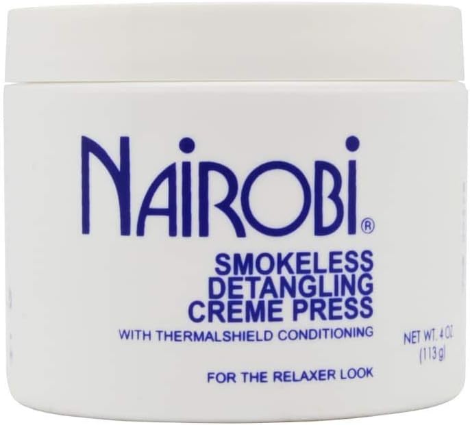 Nairobi Smokeless Detangling Creme Press - 4 Ounce Hair Cream with ThermalShield Conditioning - Image 1